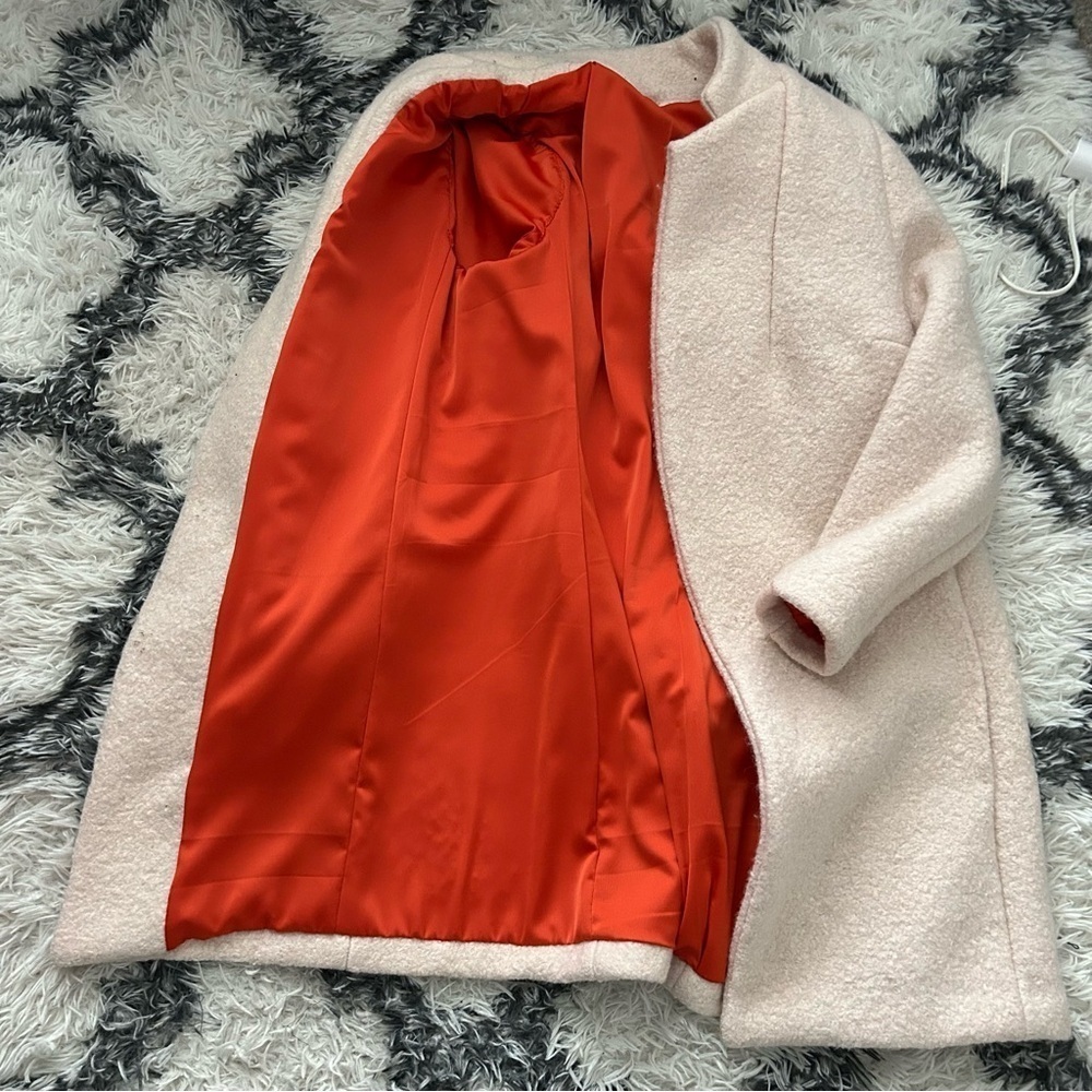 Open Front Wool Coat - Picture 4 of 10